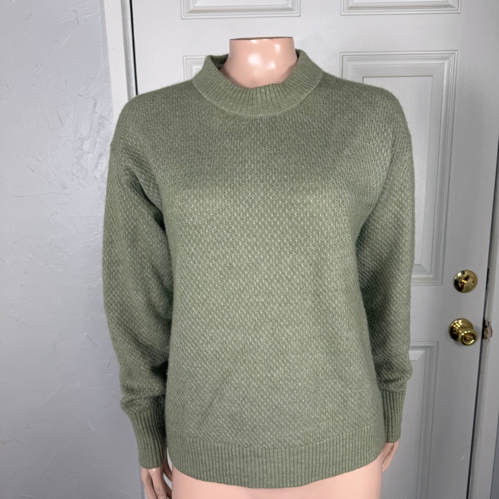 Quince Women's Sweater Small Pullover Crew neck Alpaca Wool Nylon L/S C26